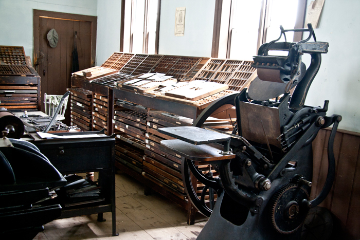 This is the Press Shop, where we used to set the type