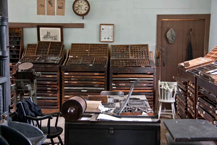 This is the Press Shop, where we used to set the type